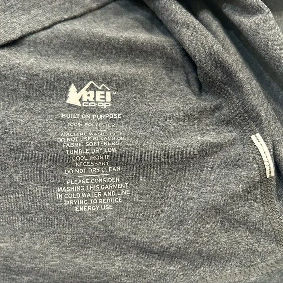 REI Co-Op Gray Heathered Short Sleeve T-Shirt Medium - Picture 4 of 6